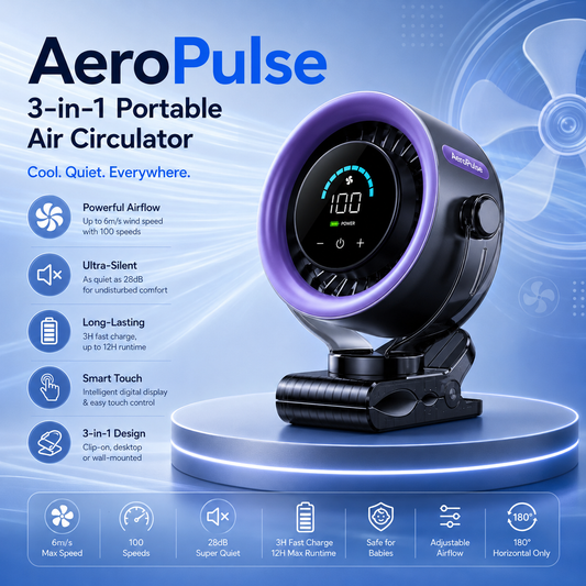 AeroPulse 3-in-1 Portable Air Circulator